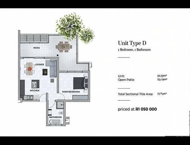 1 BEDROOM APARTMENT FOR SALE IN BROADACRES